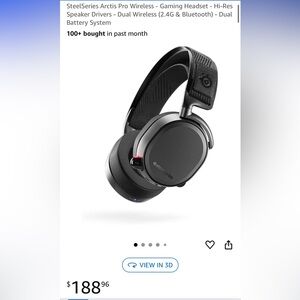 SteelSeries Arctis Pro Wireless Over-Ear Headphones - Black